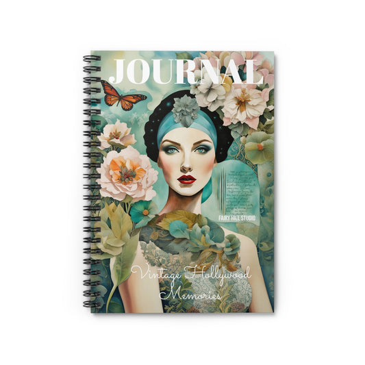 Spiral Notebook - Vintage Hollywood Beauty Memoirs Collage