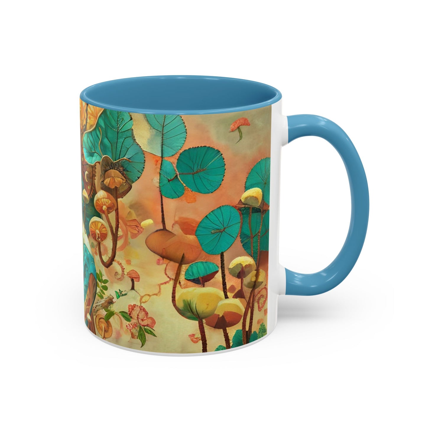 Mushroom Fairy Art-Themed Coffee Mug - 11 & 15oz Accent Mug for Musroom Fsiry Lovers