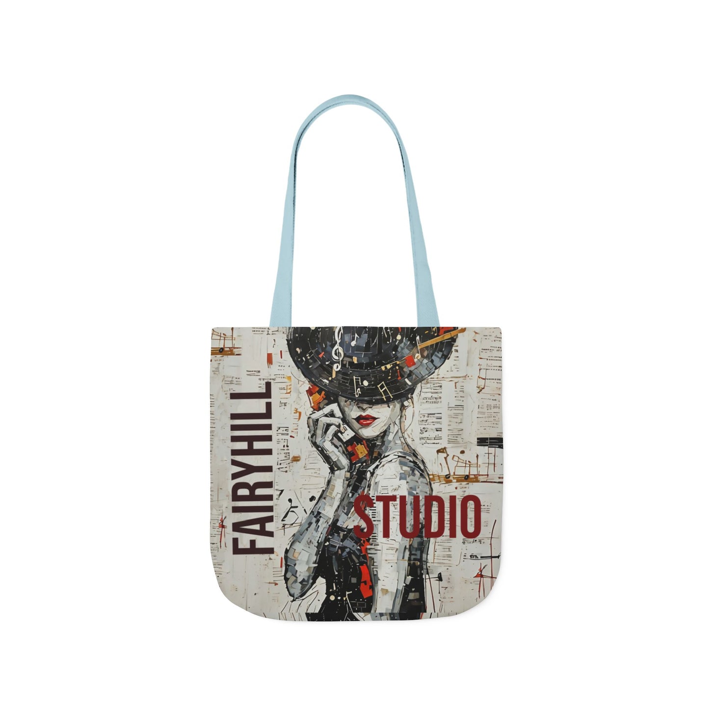 Colorful FairyHill Studio Red phone- Canvas Tote Bag - Perfect for Beach Days, Eco-Friendly Shopping, and Summer Fun!