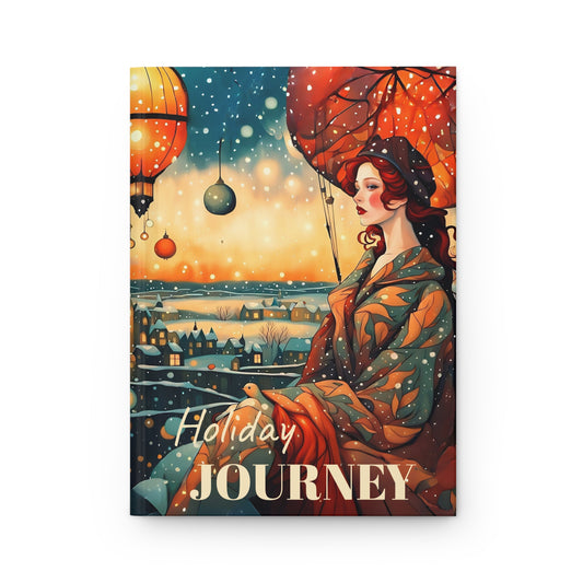 Snowing  hard cover Journal hard Cover ,Notebook gift art Matte