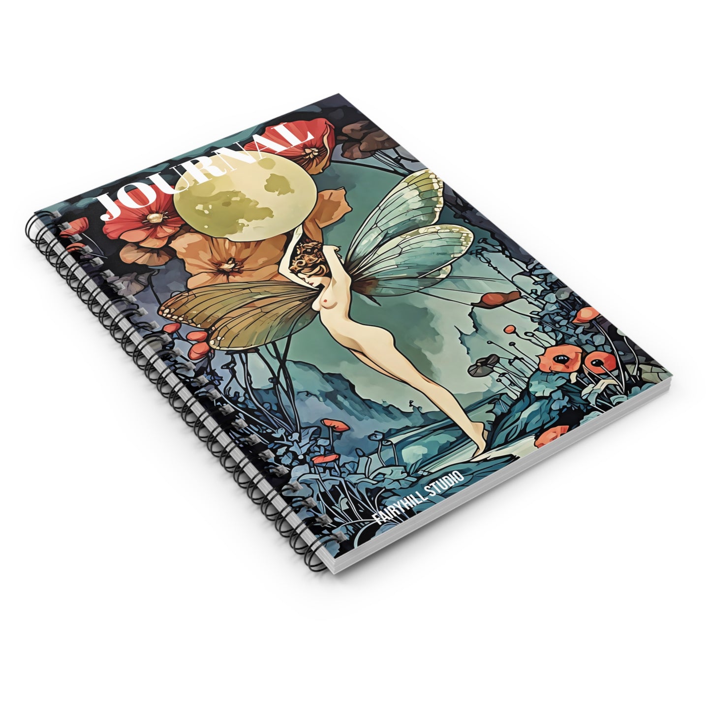 Spiral Notebook - Moon Fairy Goddess Scene