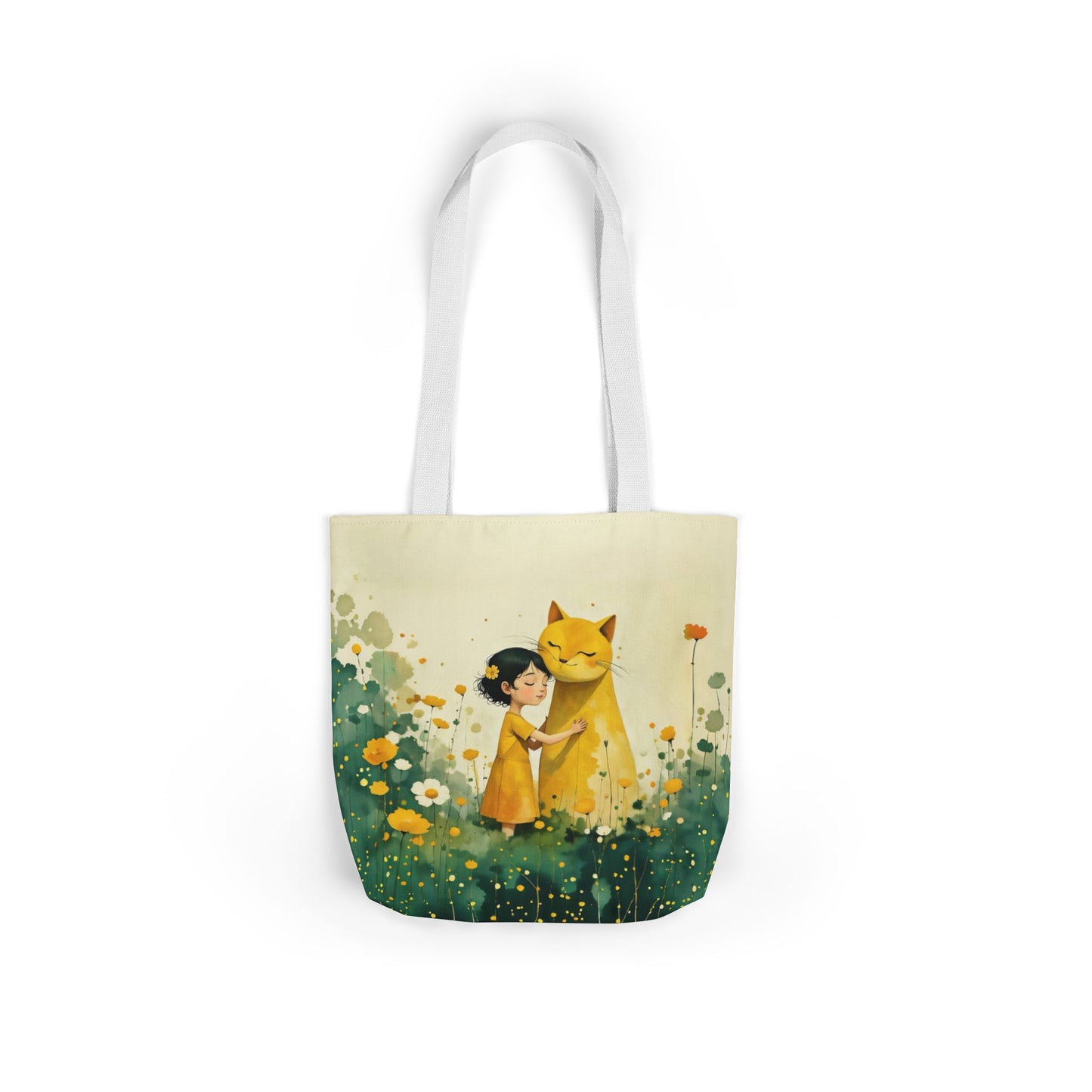 Colorful Cat -Inspired Canvas Tote Bag - Perfect for Beach Days, Eco-Friendly Shopping, and Summer Fun!