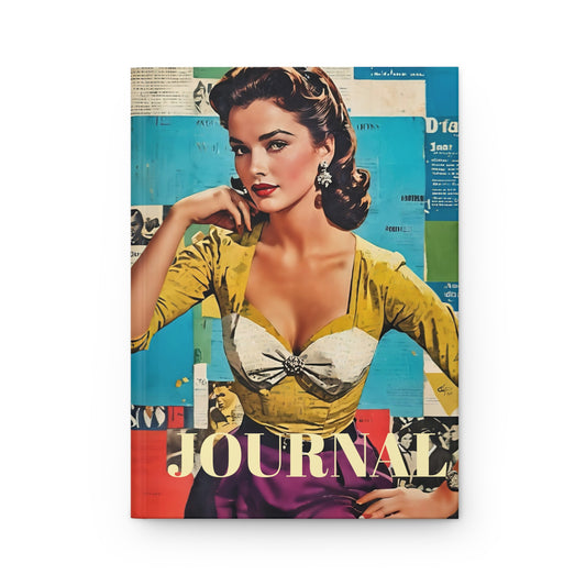 Hardcover Journal - Vintage Hollywood Movie Star Art