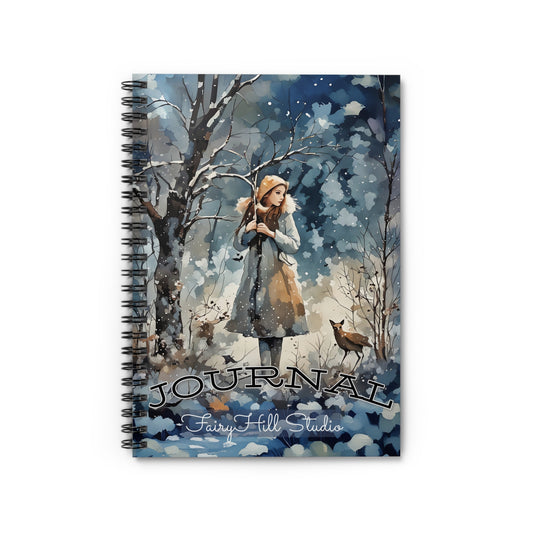 Spiral Notebook - Winter Girl Art