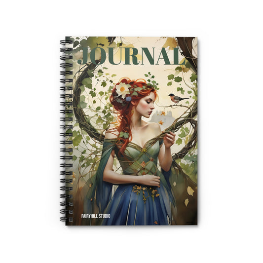 Spiral Notebook - Princess and the Bird Art Design