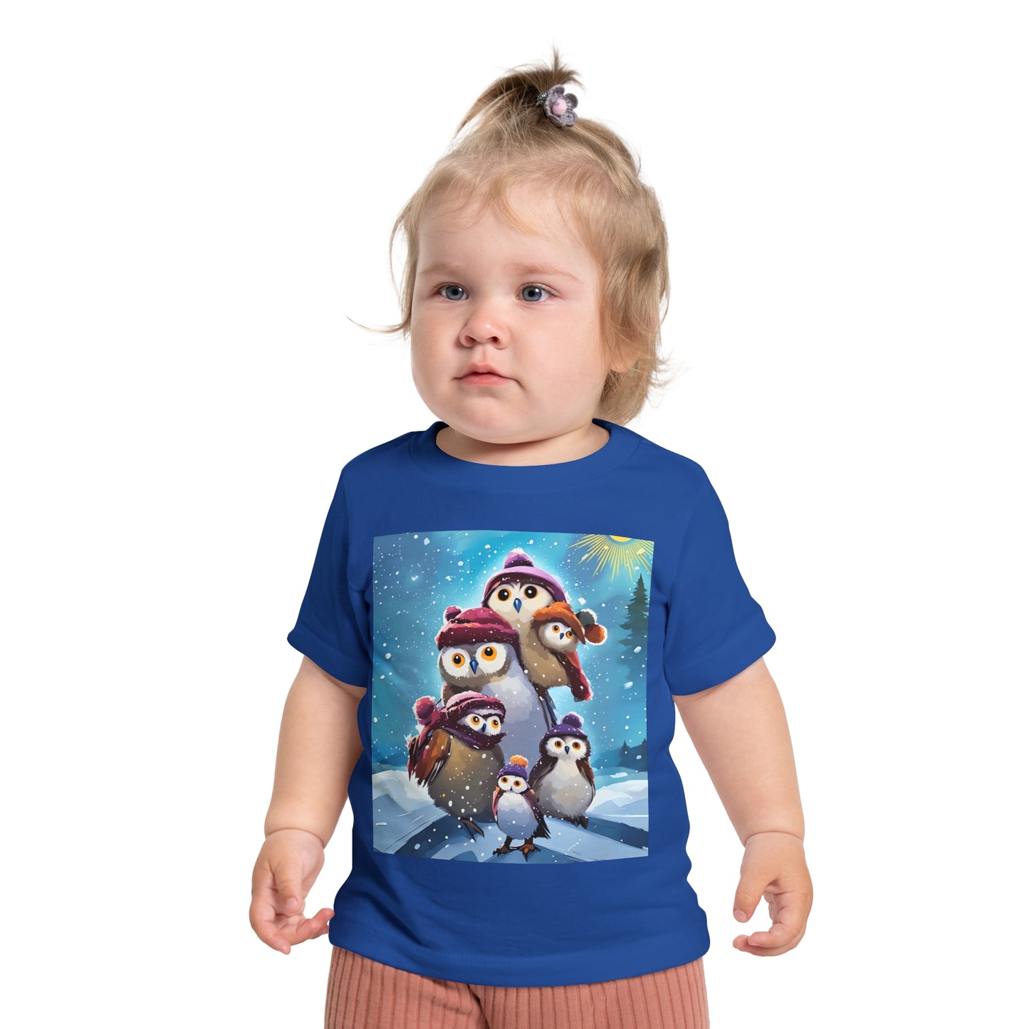 Winter Owls and Penguins Baby T-Shirt