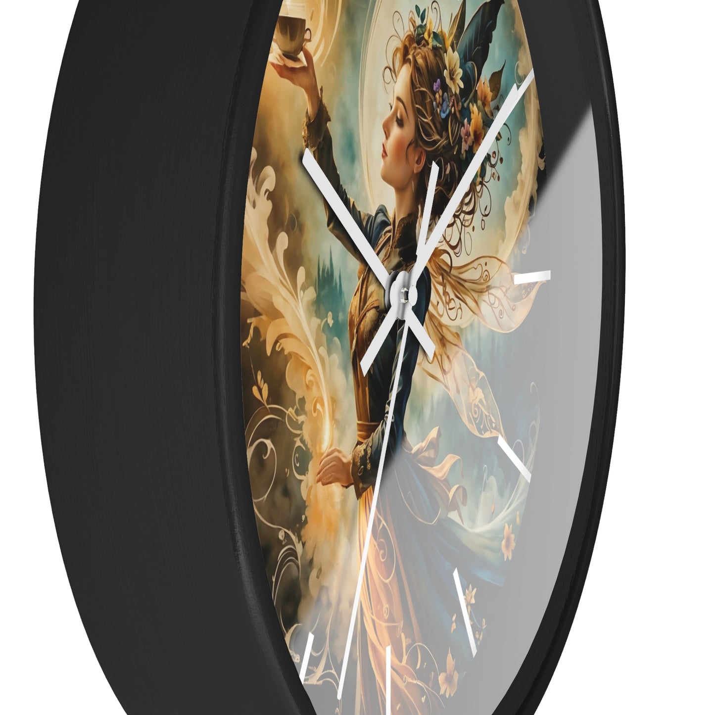 Artistic Fairy Wall Clock, Fantasy Home Decor, Unique Gift for Her, Enchanted Timepiece, Decorative Clock for Living Room