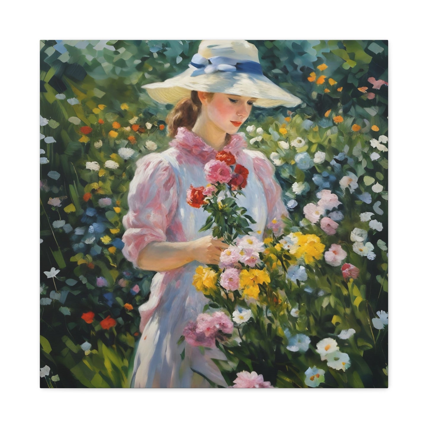 Floral Serenity Canvas Art - Stretched Matte 1.25"