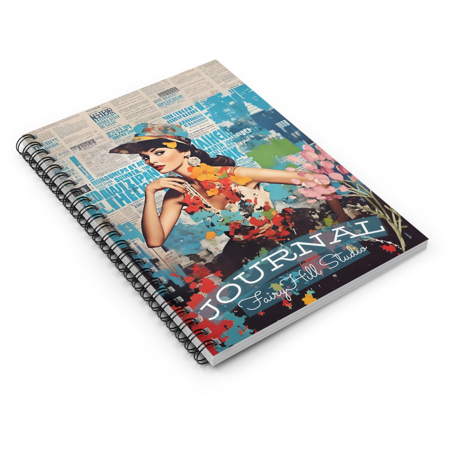Spiral Notebook My Art Journal /FairyHill Studio Journal Ruled Line Journal/Fashion Model