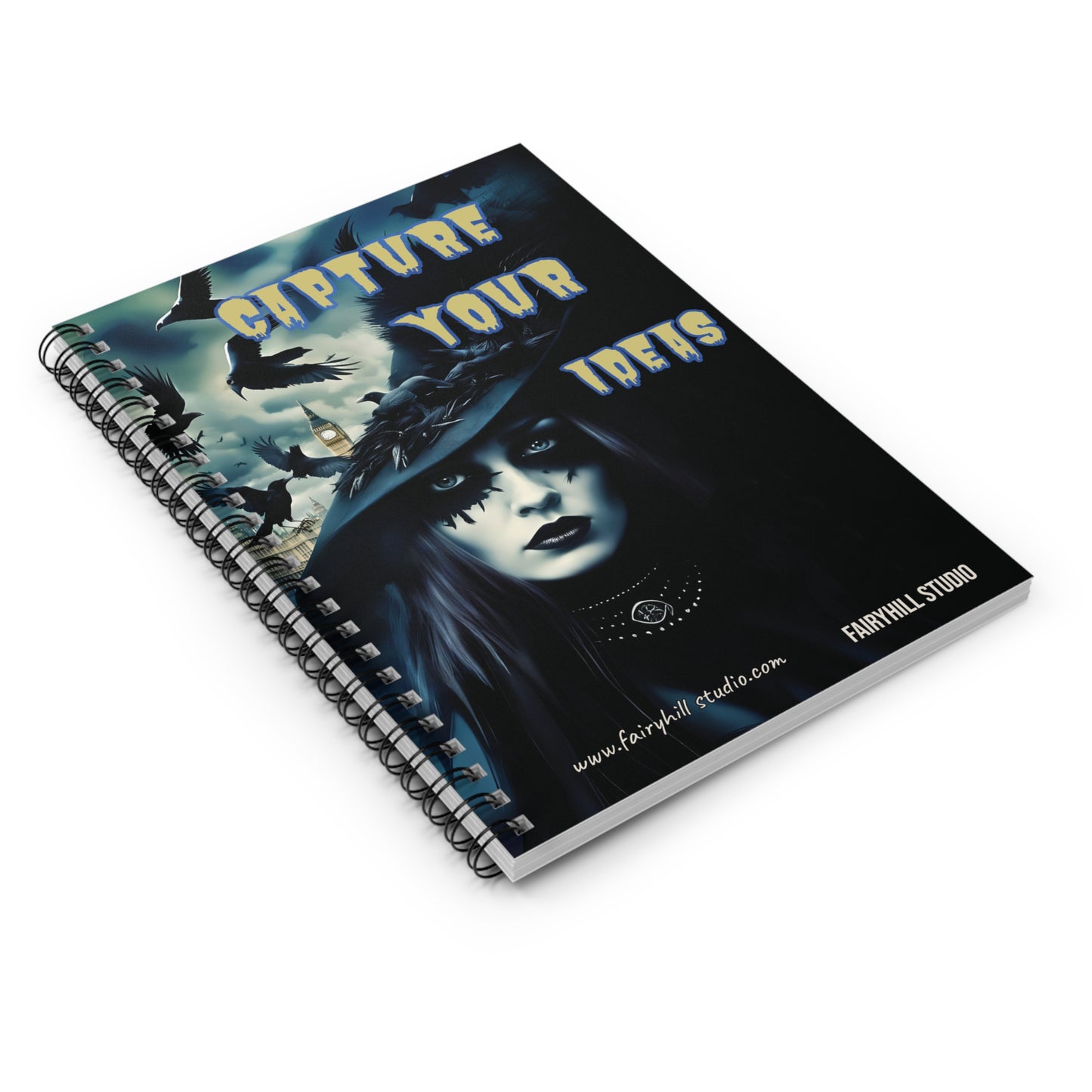 Gothic Halloween Spiral Notebook - Ruled Line