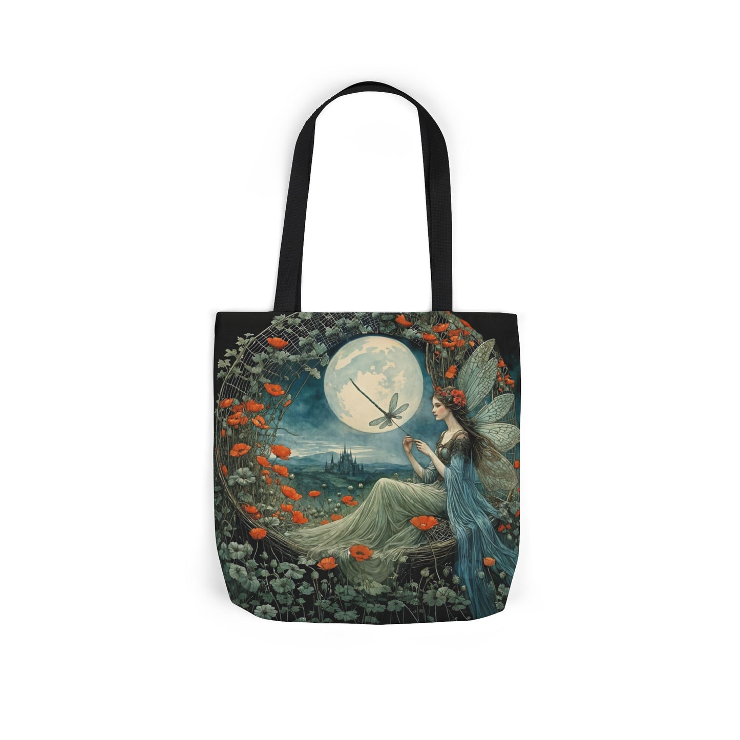 Colorful Moon fairy -Inspired Canvas Tote Bag - Perfect for Beach Days, Eco-Friendly Shopping, and Summer Fun!