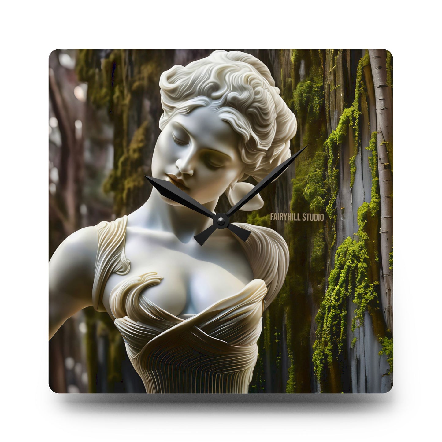 Acrylic Wall Clock Goddess Statue/Art