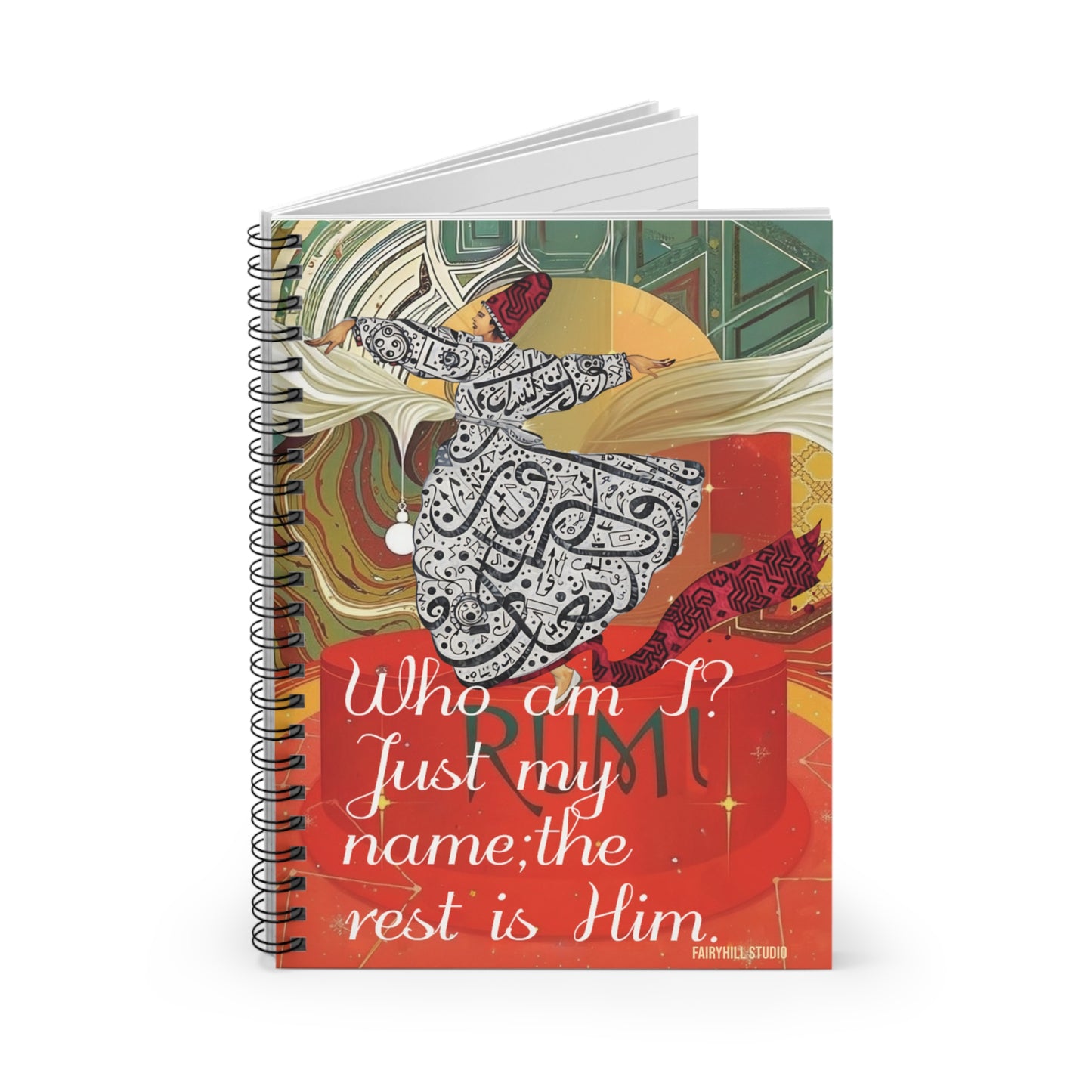 Personalized Inspirational Rumi Quote Spiral Notebook