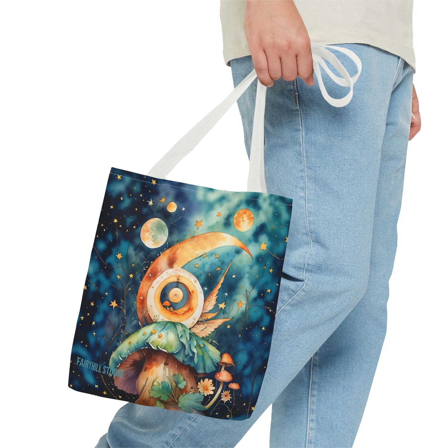 Canvas Art Tote bag- Abstract Colorful Circle Universe