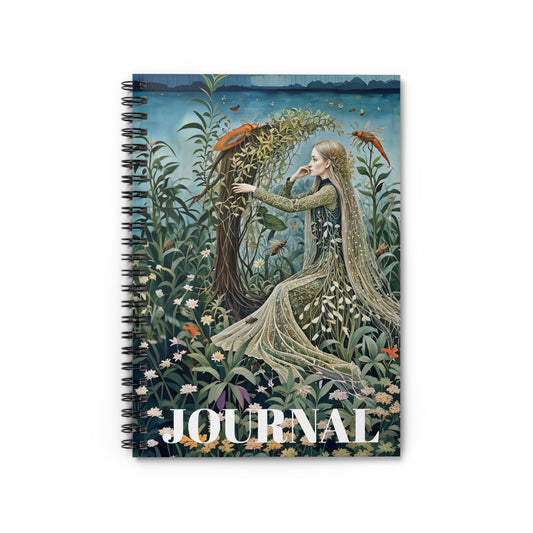 Spiral Notebook -  Botanical garden and creatures from folklore and mythology.
