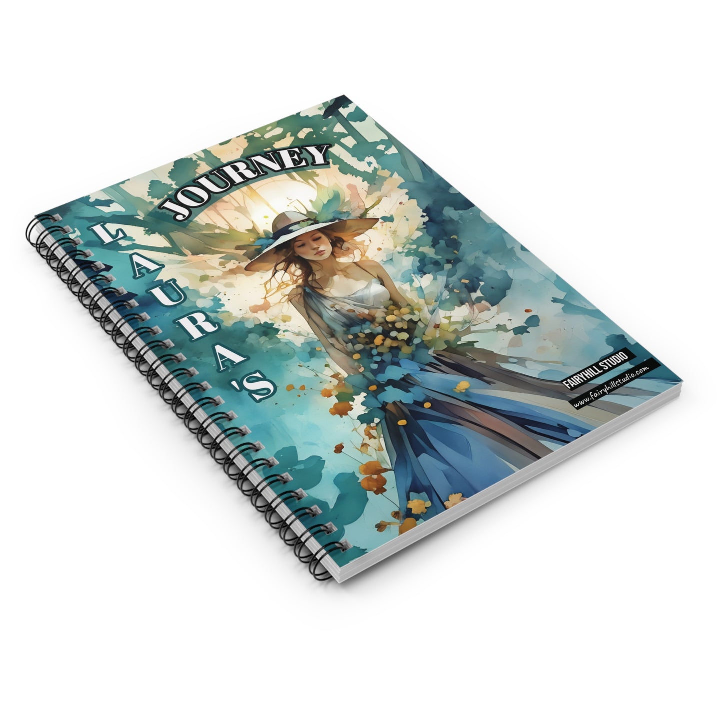 Custom Spiral Notebook - Laura's Journey - Ruled Line