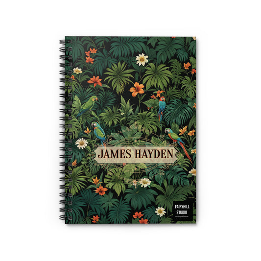 Tropical Jungle Dreamscape Personalized Spiral Notebook