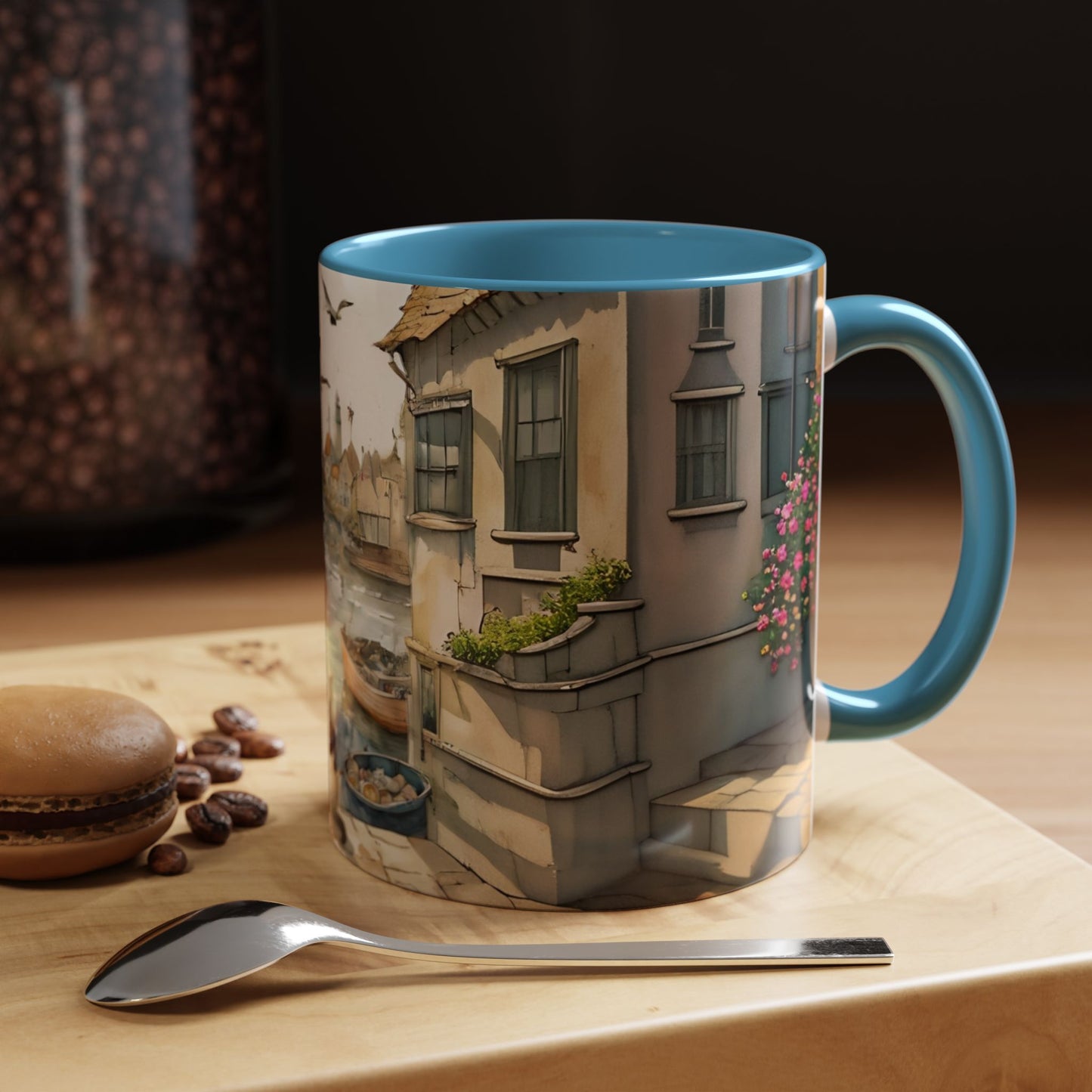 Harbour cats Art-Themed Coffee Mug - 11 & 15oz Accent Mug for Cat Lovers