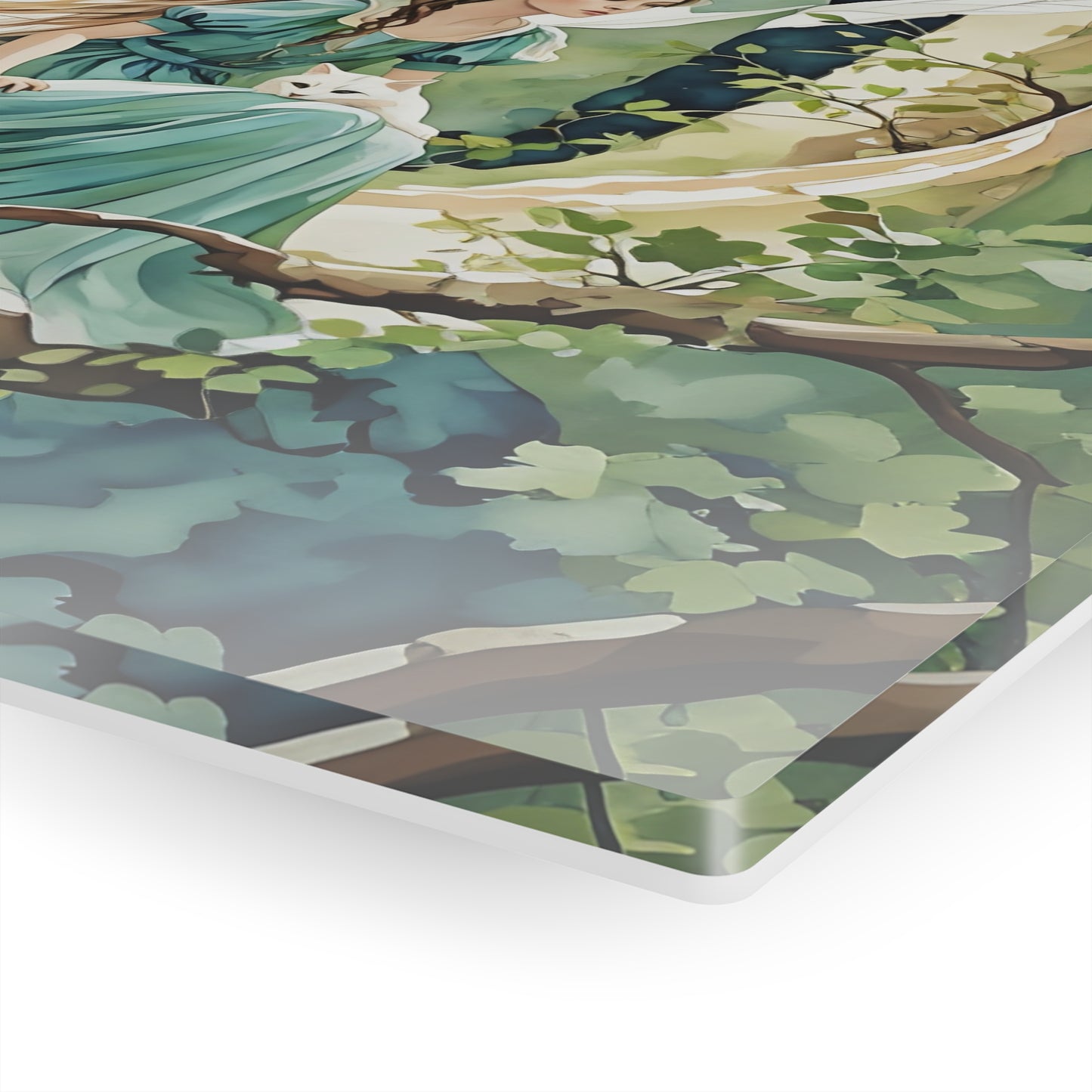 Acrylic Prints - Angel Fairy and Cat Magical Forest Wall Art Decor