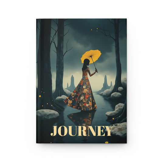 Yellow umbrella  spiral Journal hard Cover ,Notebook gift art Matte