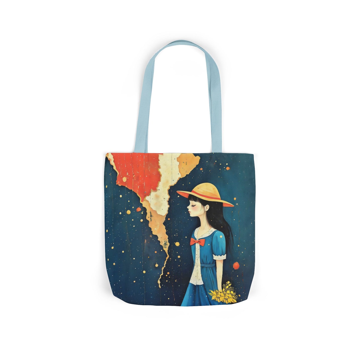 Colorful travel -Inspired Canvas Tote Bag - Perfect for Beach Days, Eco-Friendly Shopping, and Summer Fun!