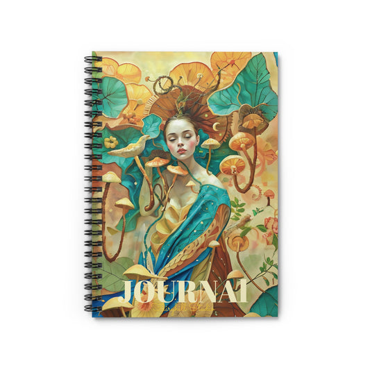 Spiral Notebook - Be Mindful Mushroom art Journal