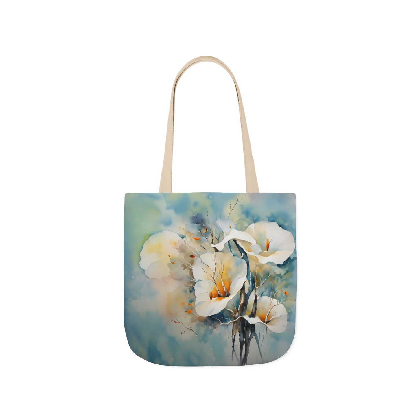 Colorful nature-Inspired Cala Lilies Canvas Tote Bag - Perfect for Beach Days, Eco-Friendly Shopping, and Summer Fun!