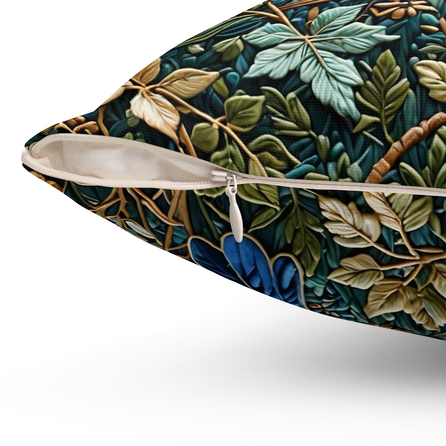 - Blue Jay Bird William Morris Inspired pillow | Eco-Friendly and Artistic Gift for Her