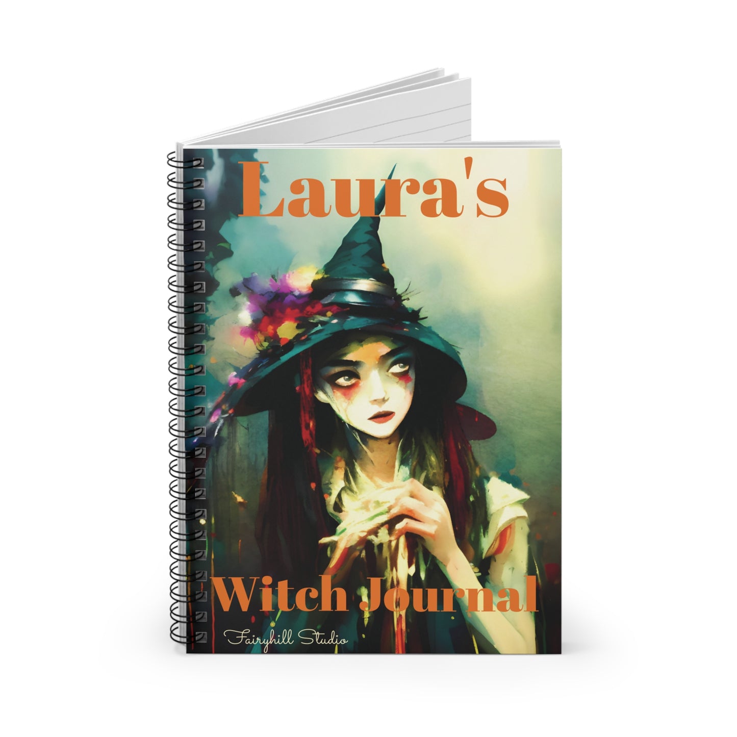 Personalized Witch Journal Notebook - Ruled Line