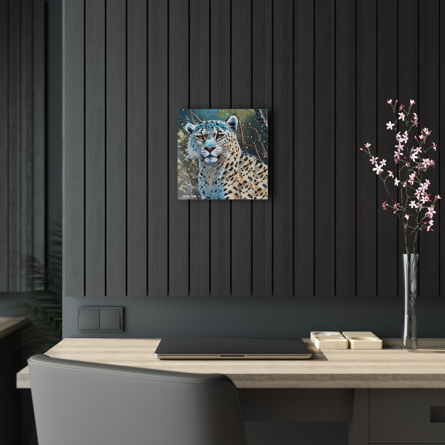 Snow Tiger Inspirational Art Acrylic Print - Embrace Your Fairy Muse