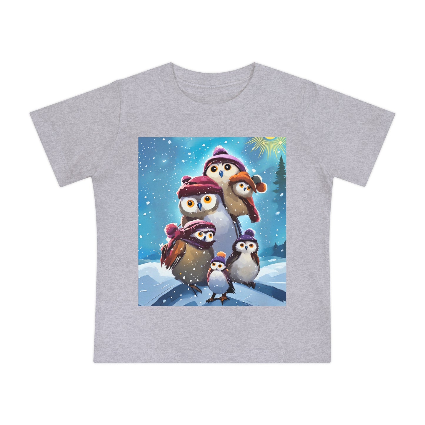 Winter Owls and Penguins Baby T-Shirt