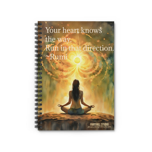 Ruled Line Spiral Notebook - Personalized Inspirational Rumi Quote