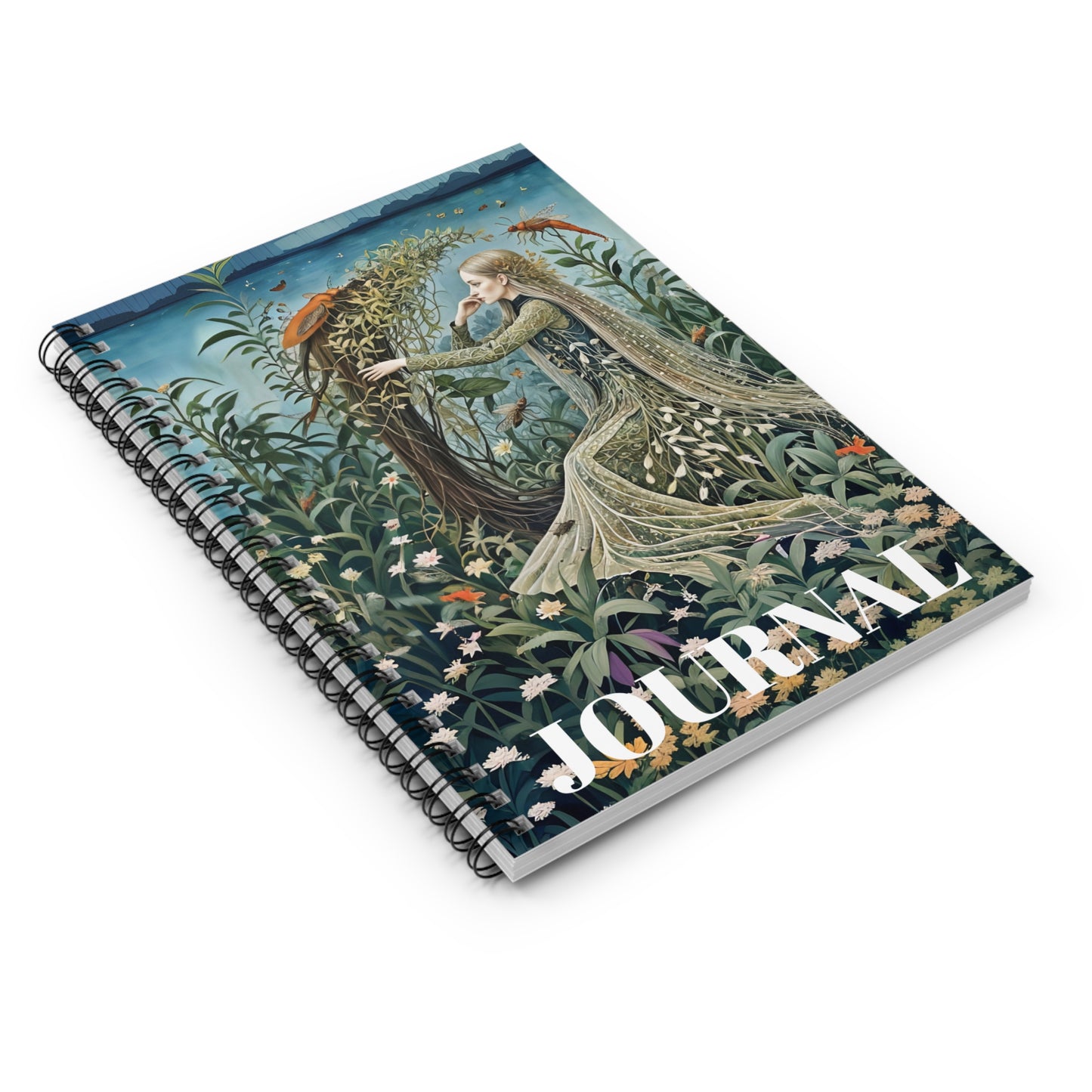 Spiral Notebook - Botanical garden and creatures from folklore and mythology.