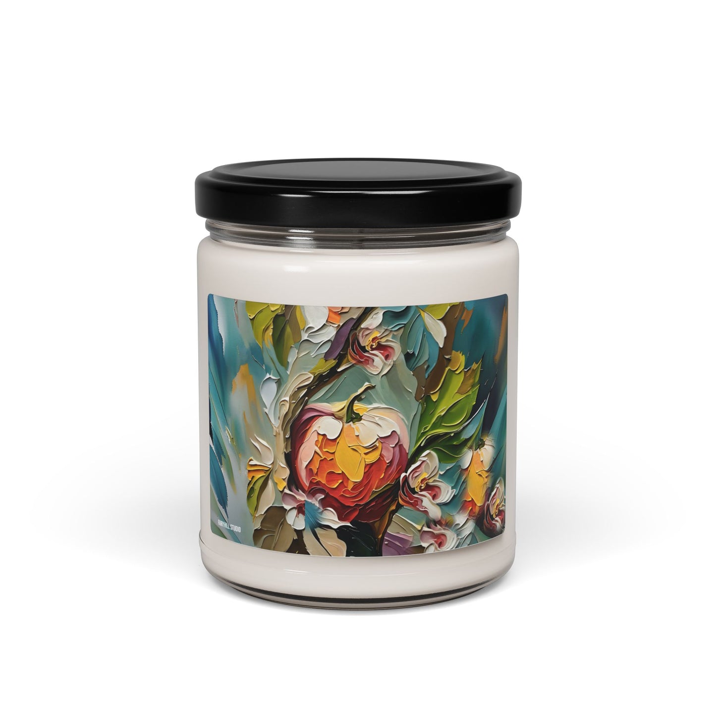 Floral Aromatic Soy Candle Apple Harvest- 9oz | Hand-poured Scented Candle for Relaxation & Home Decor