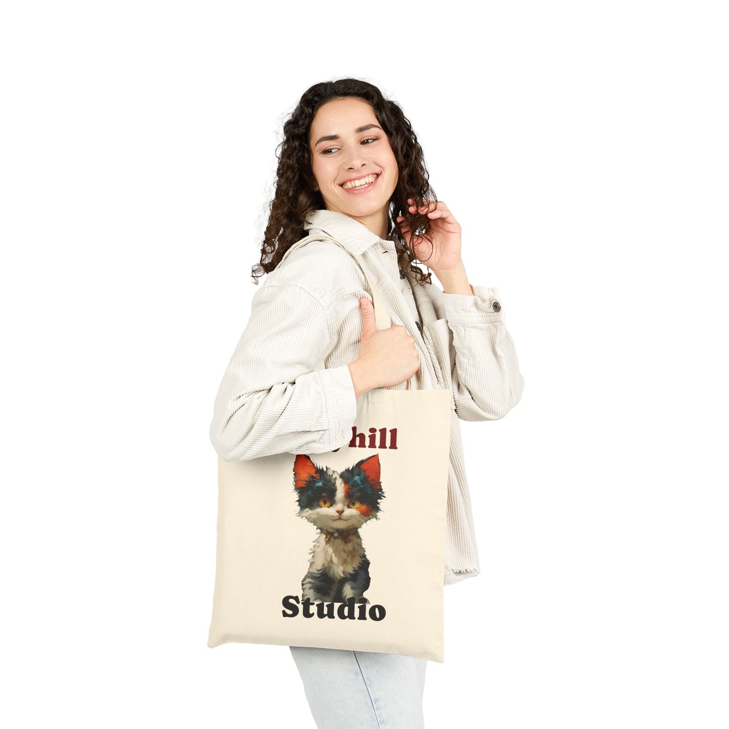 Colorful Cat Tote Bag, Eco-Friendly Canvas Bag, Reusable Shopping Bag, Artsy Gift for Nature Lovers, Stylish Handbag