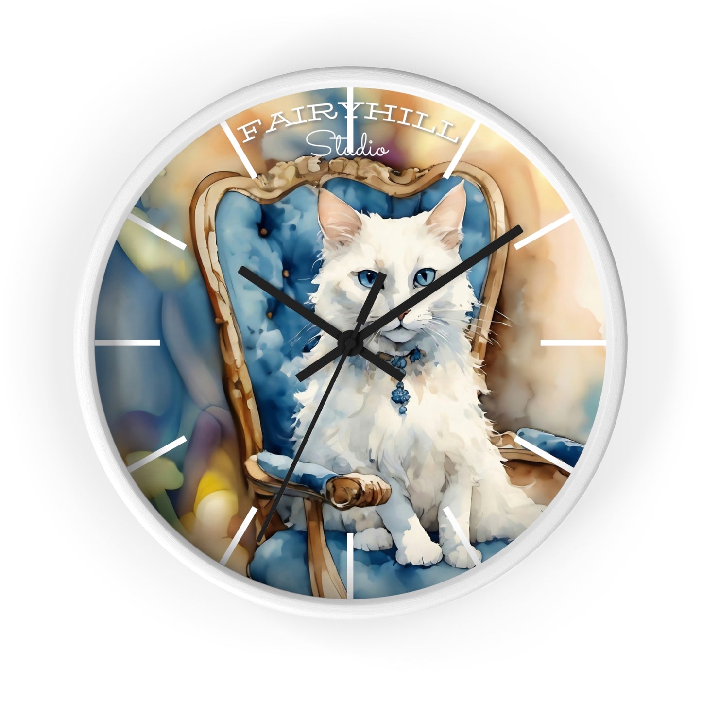 Cat Art Wall Clock