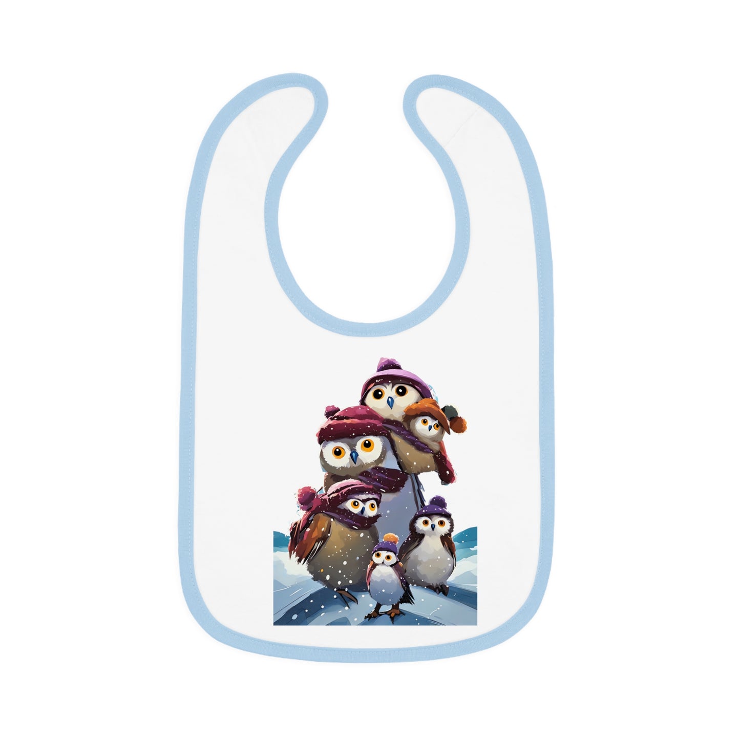 Bib - Penguin Family in Winter Snow Holiday Art