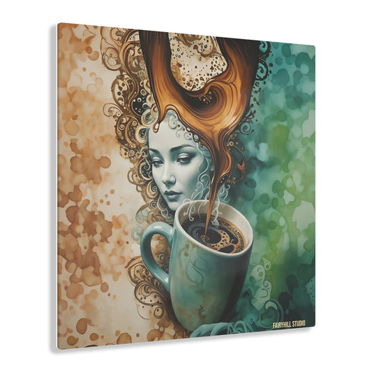 Inspirational Nature Acrylic Print -Bonjour Coffee Time