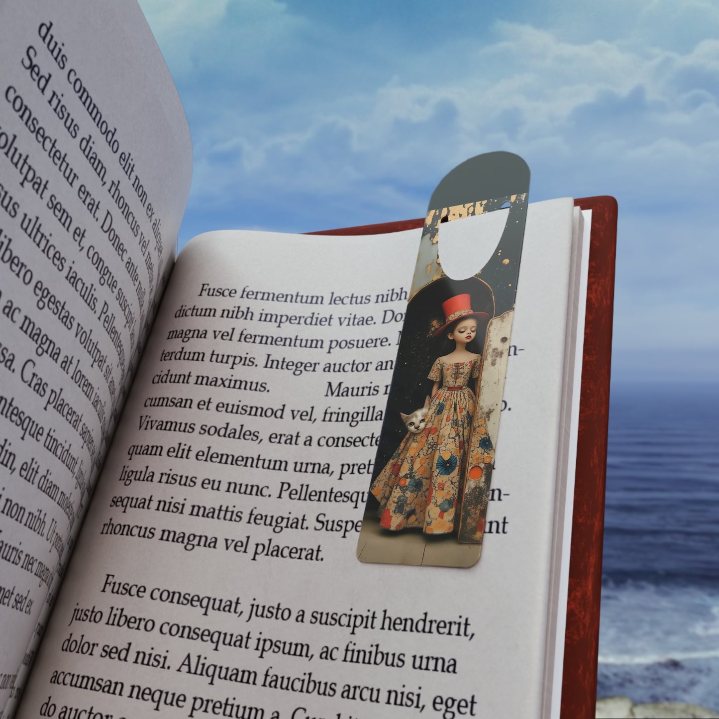 Girl with top hat Illustration Bookmark, Cute Metal Bookmark, Gift for circus Lovers, Reading Accessory, Book Lover Gift, Unique Gift Idea