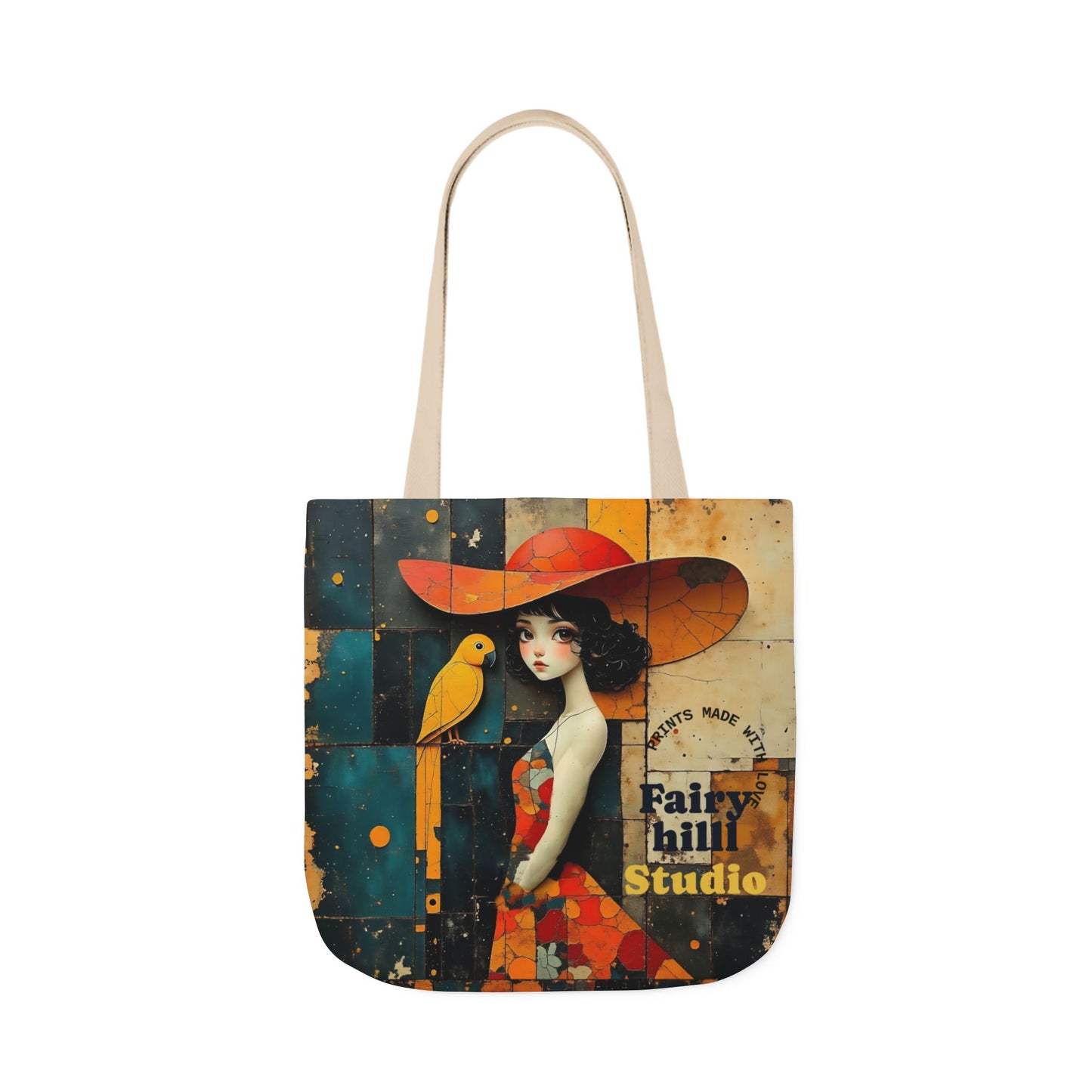 Colorful parrot -Inspired Canvas Tote Bag - Perfect for Beach Days, Eco-Friendly Shopping, and Summer Fun!