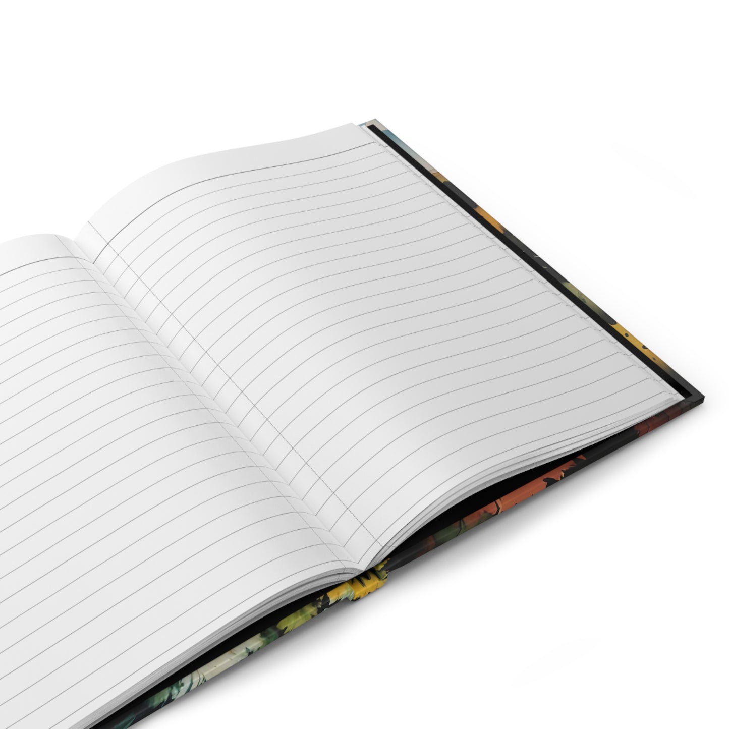 Hardcover Journal Matte - Village by the Pond Watercolor Art