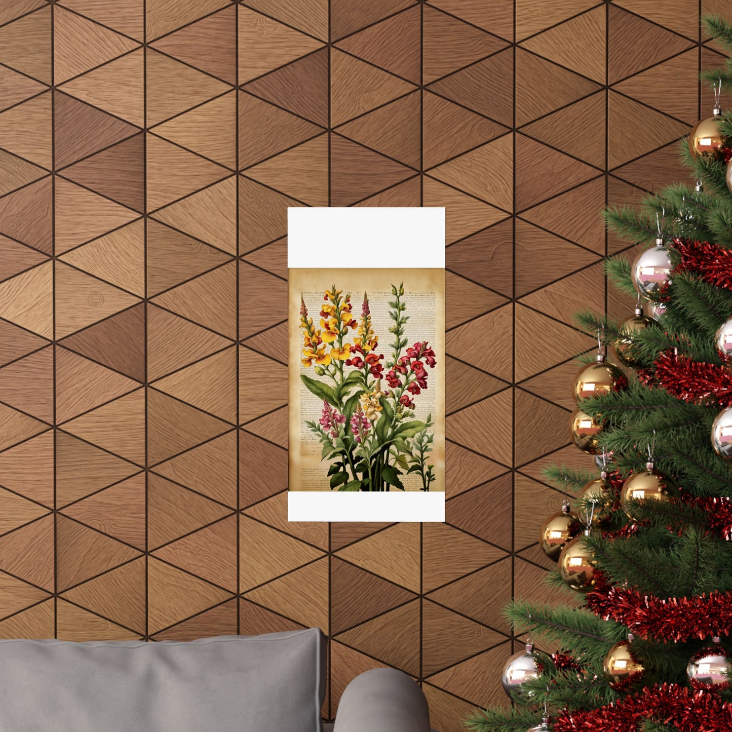Botanical Vertical Posters - Vintage Antirrhinum Snapdragons