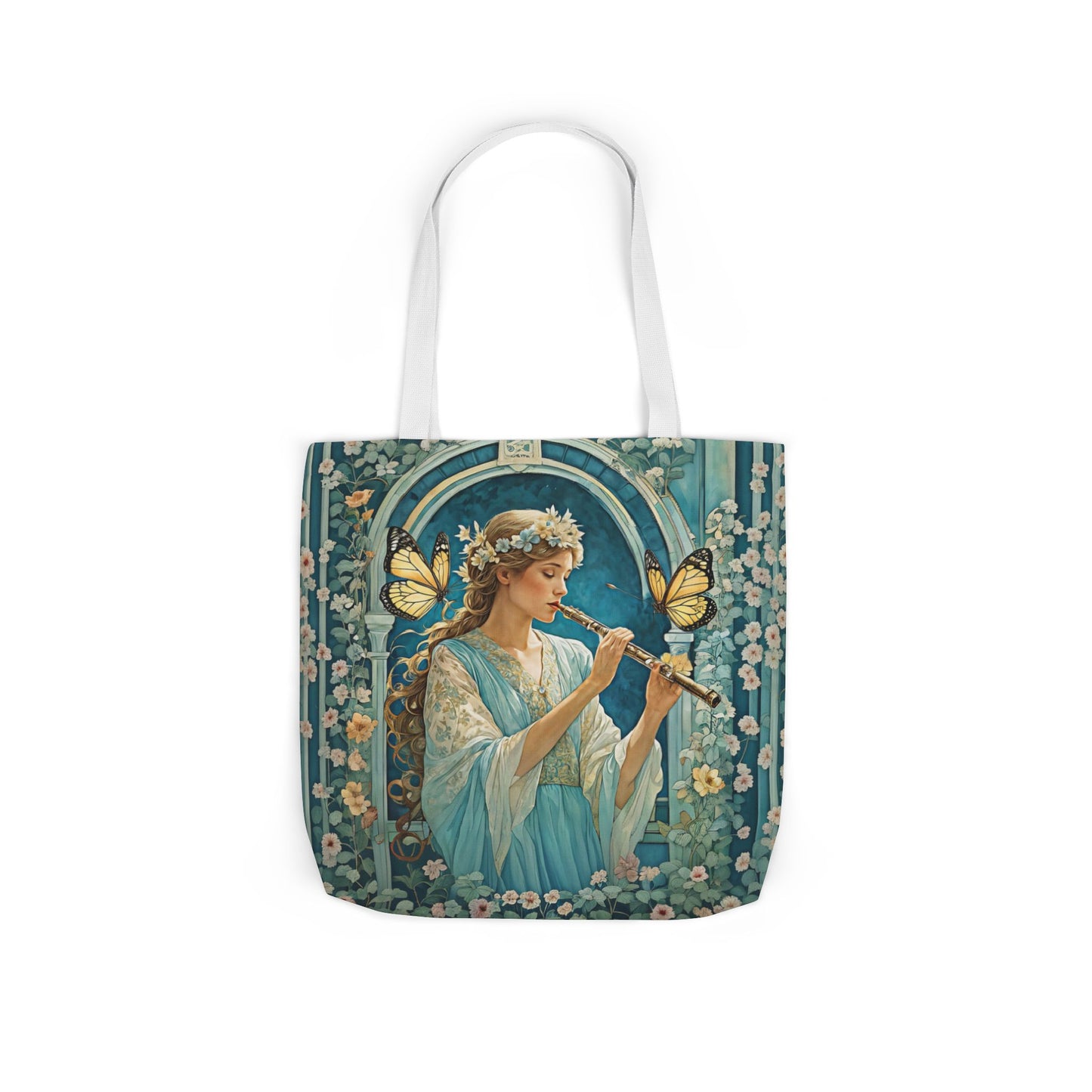 Butterfly Flute player -Inspired Canvas Tote Bag - Perfect for Beach Days, Eco-Friendly Shopping, and Summer Fun!