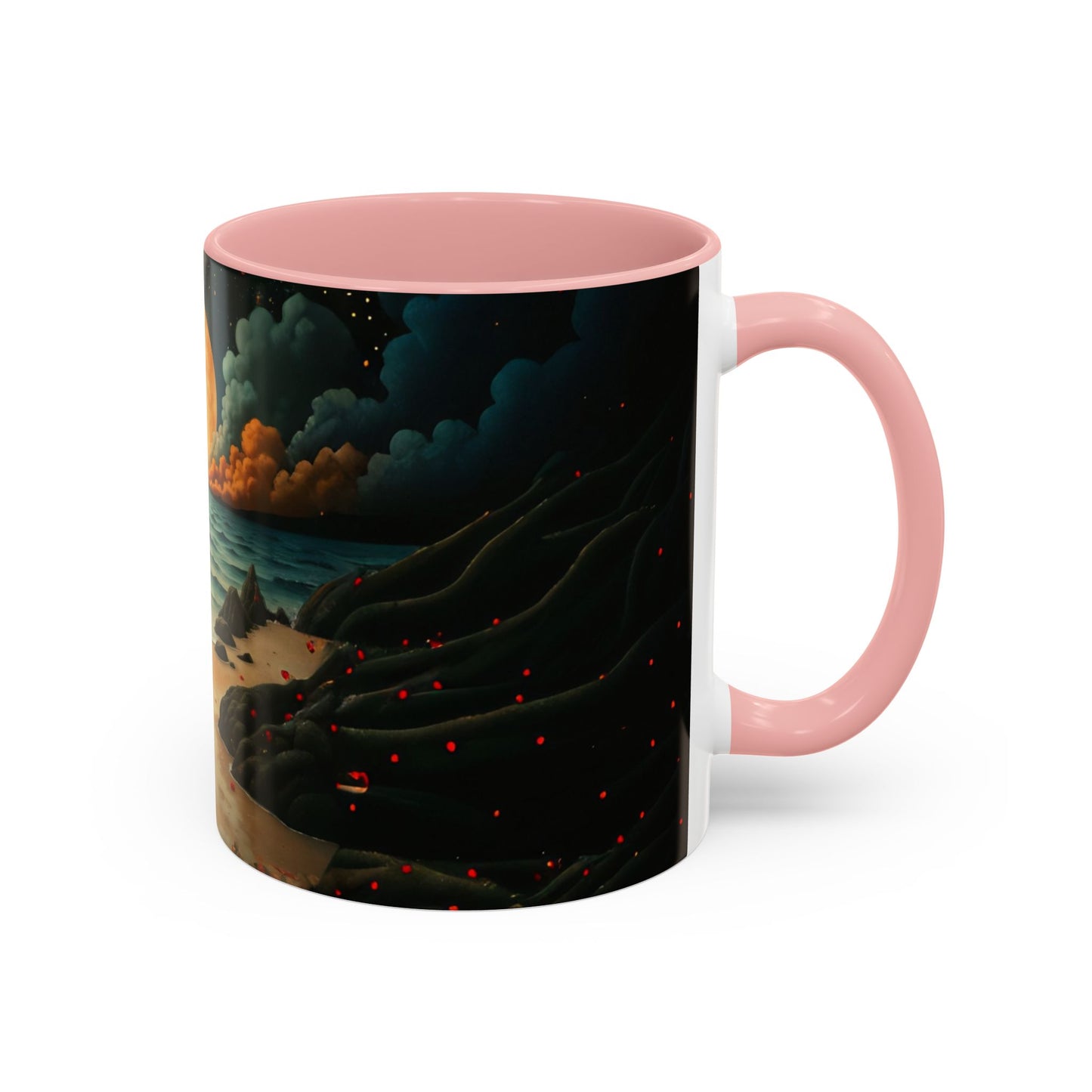 Moon girl wit red hat Art-Themed Coffee Mug - 11 & 15oz Accent Mug for Musroom Fsiry Lovers
