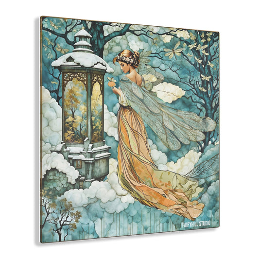 FairyHill Studio Winter Christmas Angel Acrylic Print -
