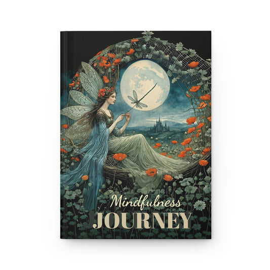 Dragonfly Moon Fairy   Mindfulness  Art Journal  Hardcover