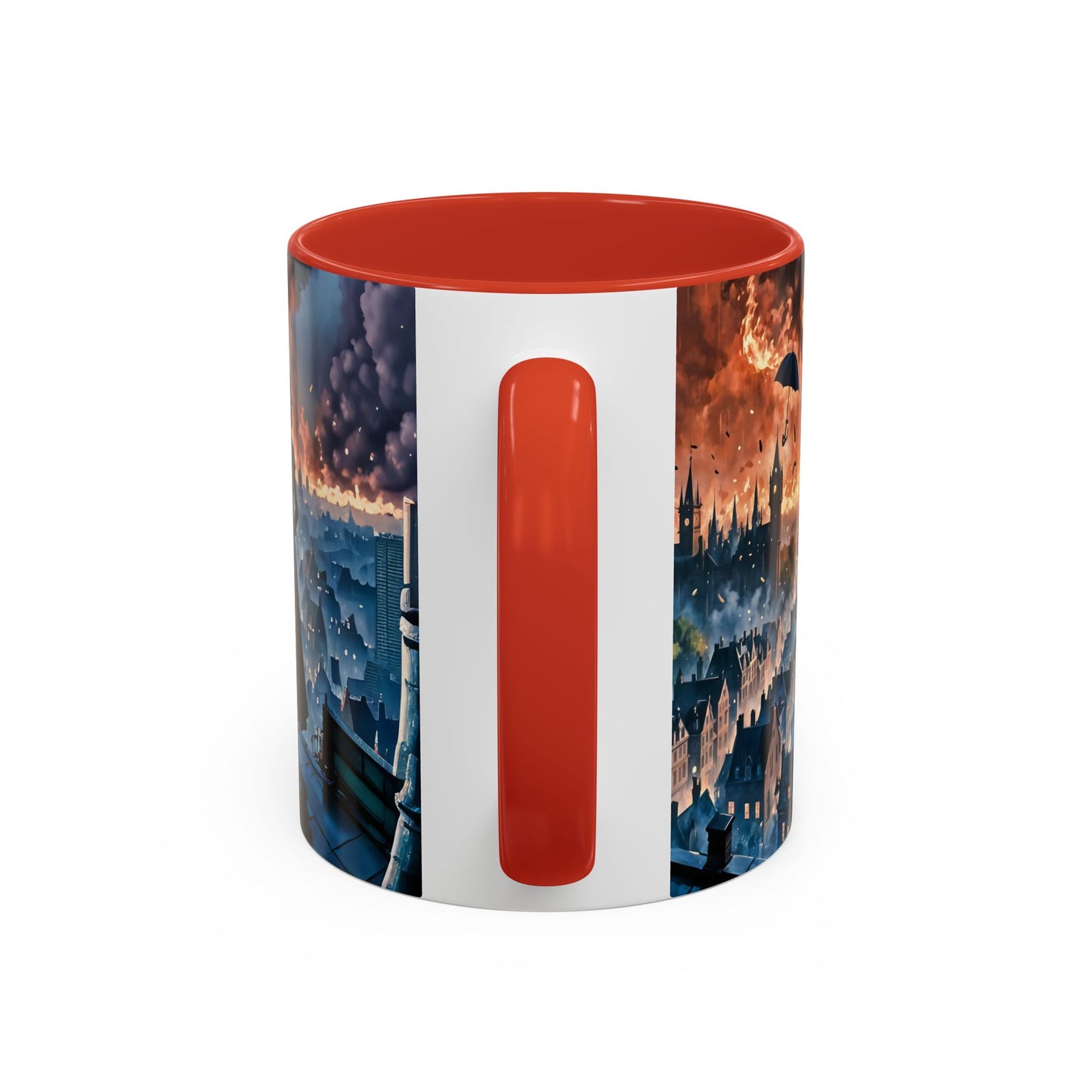 Coffee Mug Marry Poppins Umbrella London City Night Art