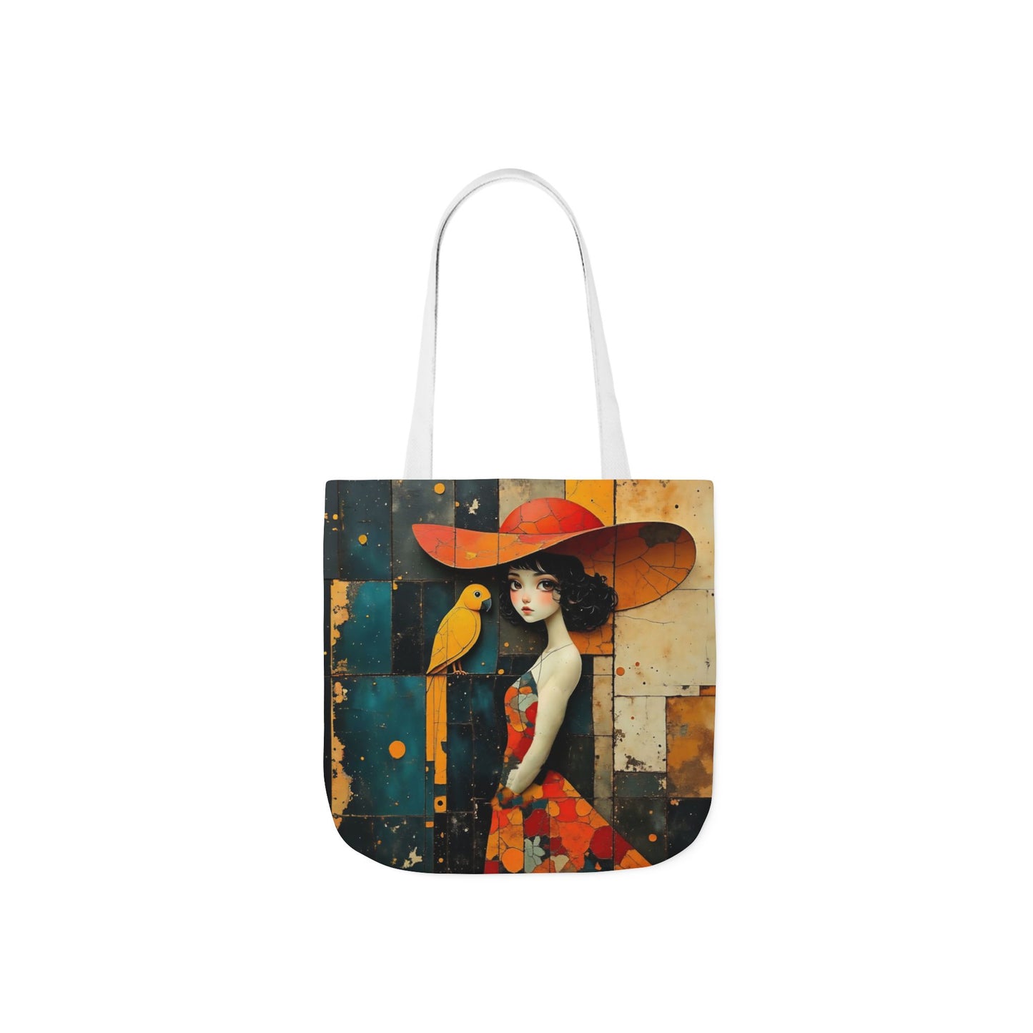 Colorful parrot -Inspired Canvas Tote Bag - Perfect for Beach Days, Eco-Friendly Shopping, and Summer Fun!