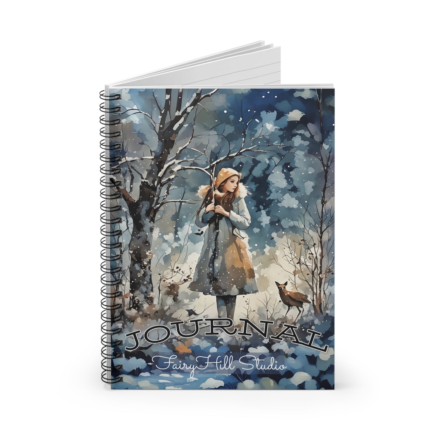 Spiral Notebook - Winter Girl Art