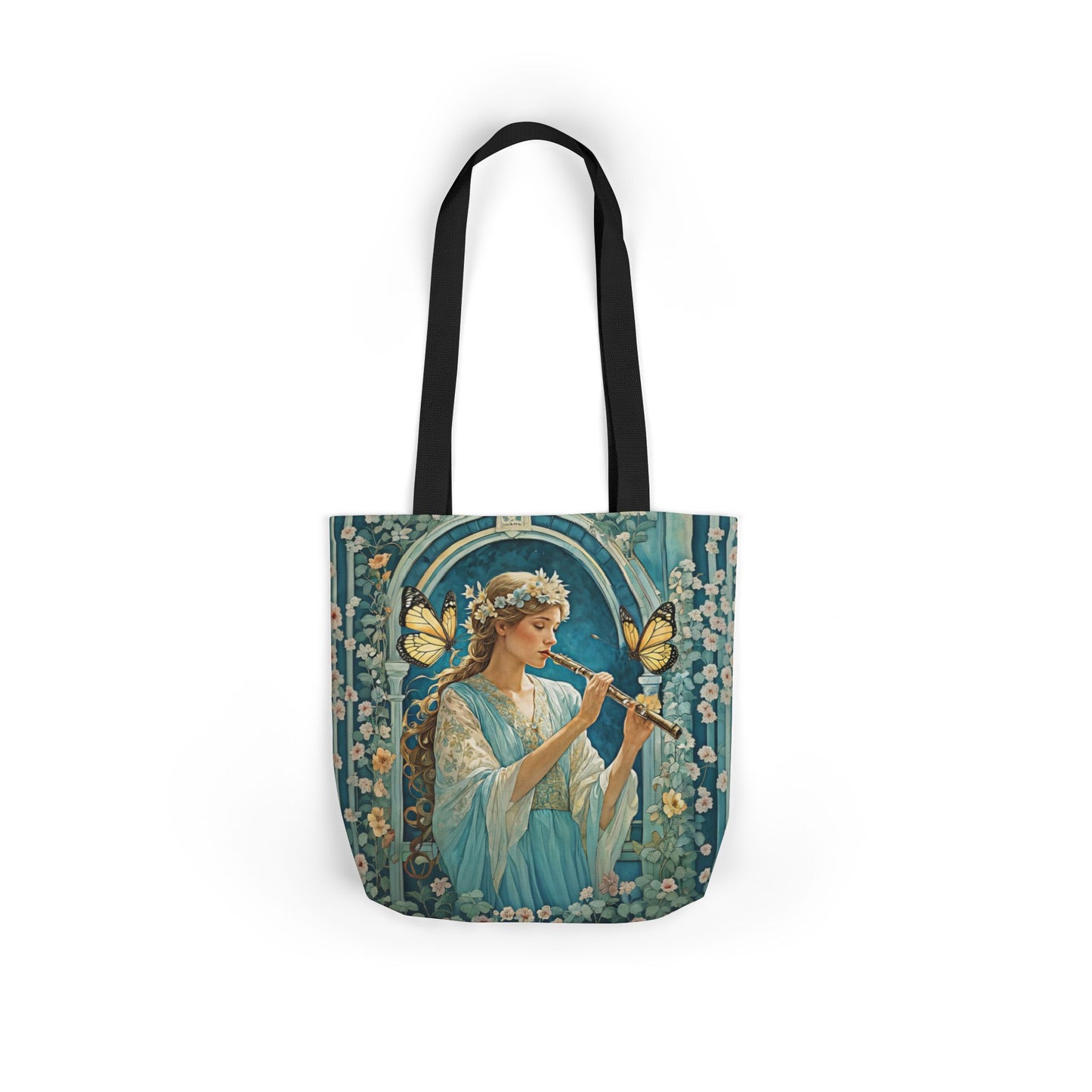 Butterfly Flute player -Inspired Canvas Tote Bag - Perfect for Beach Days, Eco-Friendly Shopping, and Summer Fun!